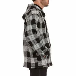 Men's Smith's Workwear Buffalo Plaid Sweater Fleece Hooded Jacket -Cheap Mens Casual Outdoor Clothing Store 5156714 ALT2