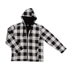 Men's Smith's Workwear Buffalo Plaid Sweater Fleece Hooded Jacket -Cheap Mens Casual Outdoor Clothing Store 5156714 ALT4