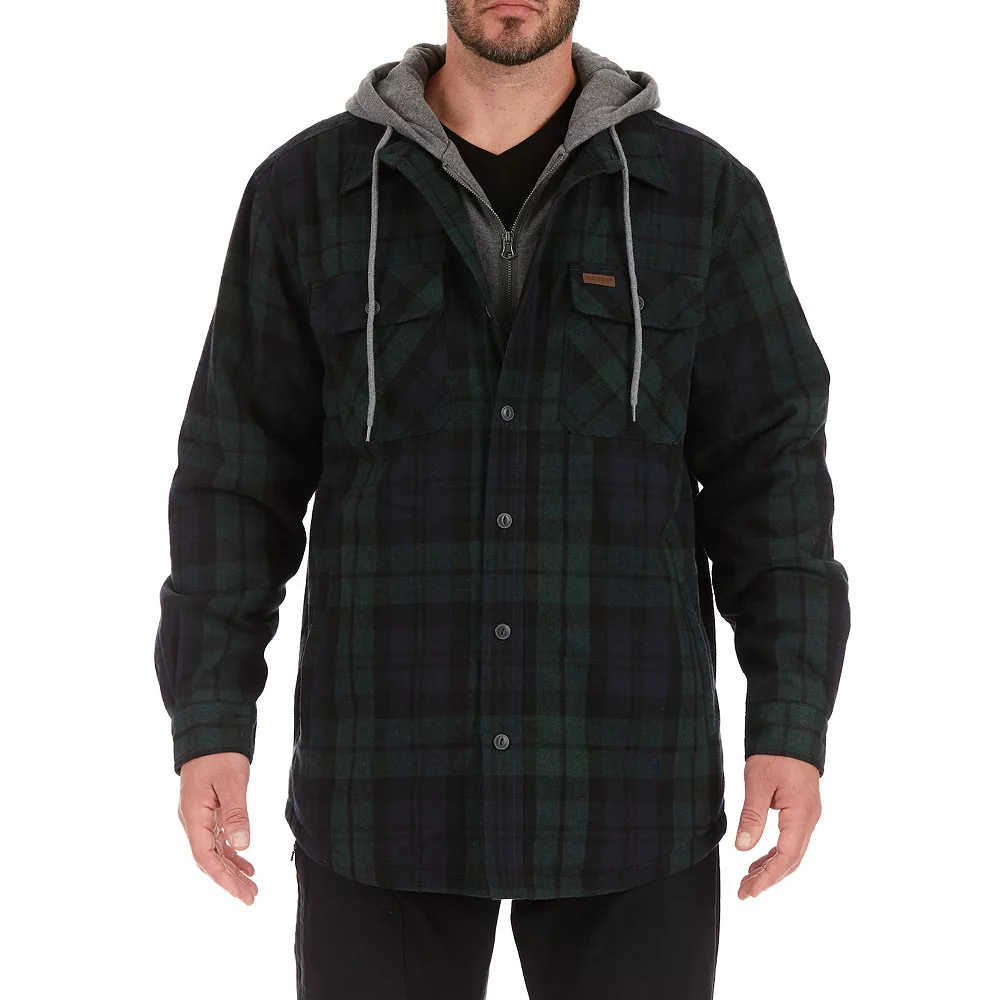 Men's Smith's Workwear Sherpa-Lined Hooded Flannel Shirt Jacket 9 Men's Smith's Workwear Sherpa-Lined Hooded Flannel Shirt Jacket - Image 7