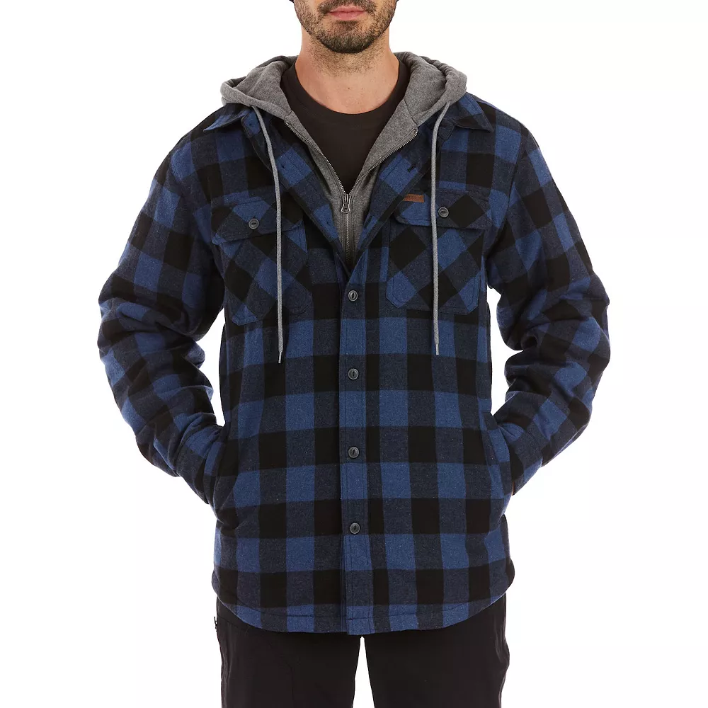 Men's Smith's Workwear Sherpa-Lined Hooded Flannel Shirt Jacket 10 Men's Smith's Workwear Sherpa-Lined Hooded Flannel Shirt Jacket - Image 8