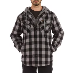 Men's Smith's Workwear Sherpa-Lined Hooded Flannel Shirt Jacket 18 Men's Smith's Workwear Sherpa-Lined Hooded Flannel Shirt Jacket -Cheap Mens Casual Outdoor Clothing Store 5156716 Stone Black