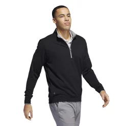 Men's adidas Regular-Fit Performance Quarter-Zip Golf Pullover Top -Cheap Mens Casual Outdoor Clothing Store 5166670 ALT2