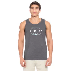 Men's Hurley Graphic Tank Top -Cheap Mens Casual Outdoor Clothing Store 5172563 Charcoal Heather