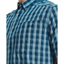 Men's Under Armour Tide Chaser 2.0 Regular-Fit Plaid Performance Button-Down Shirt -Cheap Mens Casual Outdoor Clothing Store 5173783 ALT2