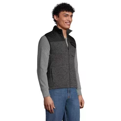 Men's Lands' End Hybrid Fleece Vest -Cheap Mens Casual Outdoor Clothing Store 5177485 ALT2