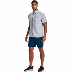 Men's Under Armour Drift Tide 2.0 Fitted Performance Button-Down Shirt -Cheap Mens Casual Outdoor Clothing Store 5185858 ALT6