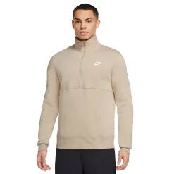 Men's Nike Club Quarter Zip Pullover -Cheap Mens Casual Outdoor Clothing Store 5189538 Rattan