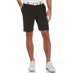 Men's Grand Slam Regular-Fit Performance Stretch Flat-Front Golf Shorts -Cheap Mens Casual Outdoor Clothing Store 5189827 Black Heather