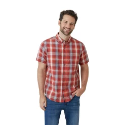 Men's Eddie Bauer On-The-Go Button-Down Shirt 22 Men's Eddie Bauer On-The-Go Button-Down Shirt -Cheap Mens Casual Outdoor Clothing Store 5190554 Chili Pepper