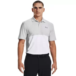 Big & Tall Under Armour Colorblock Performance Polo -Cheap Mens Casual Outdoor Clothing Store 5192741 Halo Gray