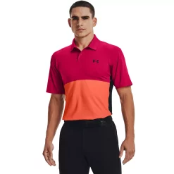 Big & Tall Under Armour Colorblock Performance Polo -Cheap Mens Casual Outdoor Clothing Store 5192741 Knock Out