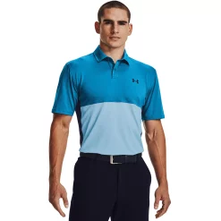 Big & Tall Under Armour Colorblock Performance Polo -Cheap Mens Casual Outdoor Clothing Store 5192741 Victory Blue