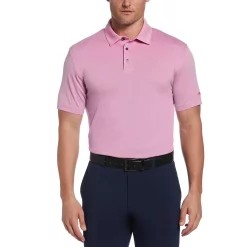 Men's Grand Slam Regular-Fit Birdseye Textured Performance Golf Polo -Cheap Mens Casual Outdoor Clothing Store 5204803 Boudoir Red
