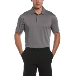 Men's Grand Slam Regular-Fit Birdseye Textured Performance Golf Polo -Cheap Mens Casual Outdoor Clothing Store 5204803 Caviar