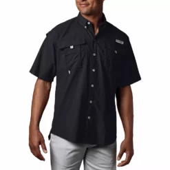 Men's Big & Tall Columbia Bahama II Shirt -Cheap Mens Casual Outdoor Clothing Store 5209270 Black