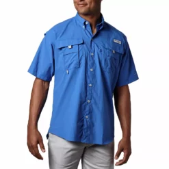 Men's Big & Tall Columbia Bahama II Shirt -Cheap Mens Casual Outdoor Clothing Store 5209270 Vivid Blue