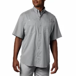 Men's Columbia Tamiami Button-Down Shirt 18 Men's Columbia Tamiami Button-Down Shirt -Cheap Mens Casual Outdoor Clothing Store 5215607 Cool Gray