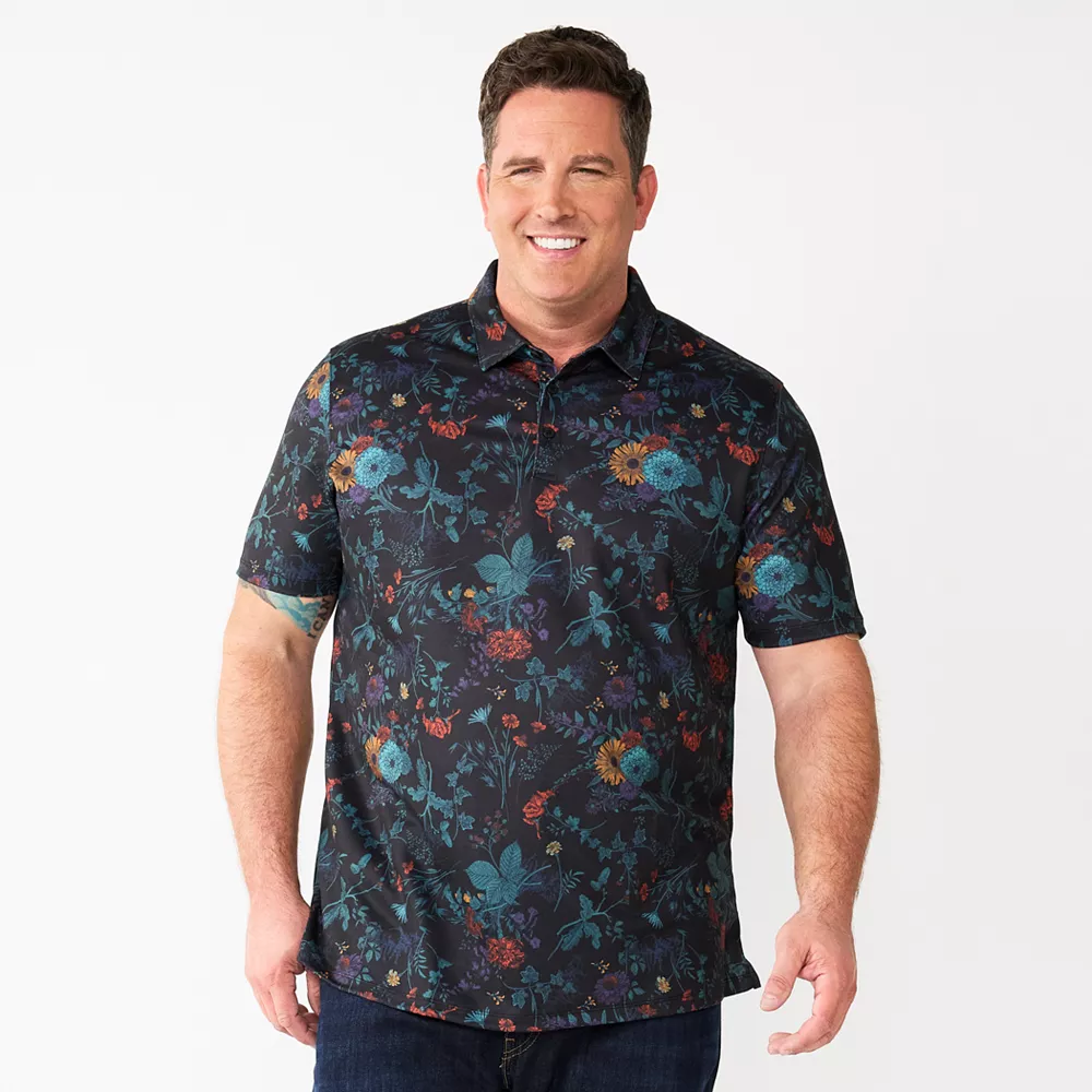 Men's Big & Tall Apt. 9® Printed Party Polo 3 Men's Big & Tall Apt. 9® Printed Party Polo
