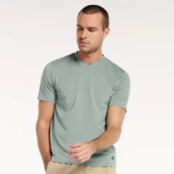 Men's FLX Dynamic Comfort V-Neck Tee -Cheap Mens Casual Outdoor Clothing Store 5224628 Gray Inlay