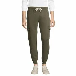 Men's Lands' End Serious Sweats Cargo Jogger Pants -Cheap Mens Casual Outdoor Clothing Store 5236233 Forest Moss