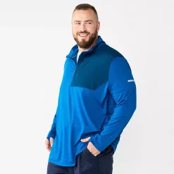 Big & Tall Tek Gear® Mixed Media Pullover -Cheap Mens Casual Outdoor Clothing Store 5236923 Deep Sea Blues