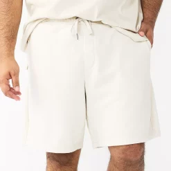 Big & Tall Apt. 9® 9" Inseam Premier Flex Shorts -Cheap Mens Casual Outdoor Clothing Store 5237548 Beige