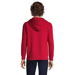 Men's Lands' End Waffle Henley Hoodie -Cheap Mens Casual Outdoor Clothing Store 5238631 ALT