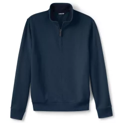 Big & Tall Lands' End Bedford Classic-Fit Ribbed Quarter-Zip Sweater -Cheap Mens Casual Outdoor Clothing Store 5243252 Radiant Navy
