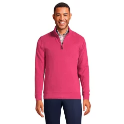 Big & Tall Lands' End Bedford Classic-Fit Ribbed Quarter-Zip Sweater -Cheap Mens Casual Outdoor Clothing Store 5243252 Washed Mulberry