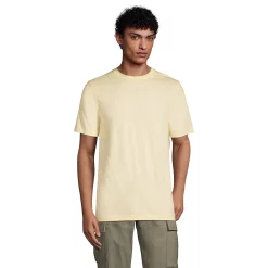 Big & Tall Lands' End Classic-Fit Supima Tee -Cheap Mens Casual Outdoor Clothing Store 5243380 Golden Candle Light