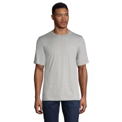 Big & Tall Lands' End Classic-Fit Supima Tee -Cheap Mens Casual Outdoor Clothing Store 5243380 Light Gray Heather