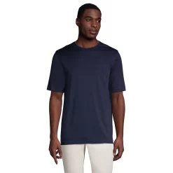 Big & Tall Lands' End Classic-Fit Supima Tee -Cheap Mens Casual Outdoor Clothing Store 5243380 Radiant Navy