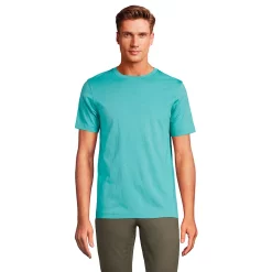 Big & Tall Lands' End Classic-Fit Supima Tee -Cheap Mens Casual Outdoor Clothing Store 5243380 Teal Shadow