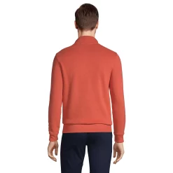 Big & Tall Lands' End Bedford Regular-Fit Rib Quarter-Zip Sweater -Cheap Mens Casual Outdoor Clothing Store 5244746 ALT