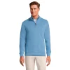 Big & Tall Lands' End Bedford Regular-Fit Rib Quarter-Zip Sweater