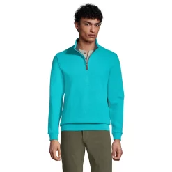 Big & Tall Lands' End Bedford Regular-Fit Rib Quarter-Zip Sweater -Cheap Mens Casual Outdoor Clothing Store 5244746 Peacock Teal