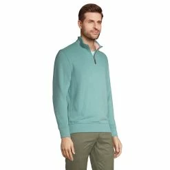 Big & Tall Lands' End Bedford Ribbed Quarter-Zip Sweater -Cheap Mens Casual Outdoor Clothing Store 5244748 ALT2