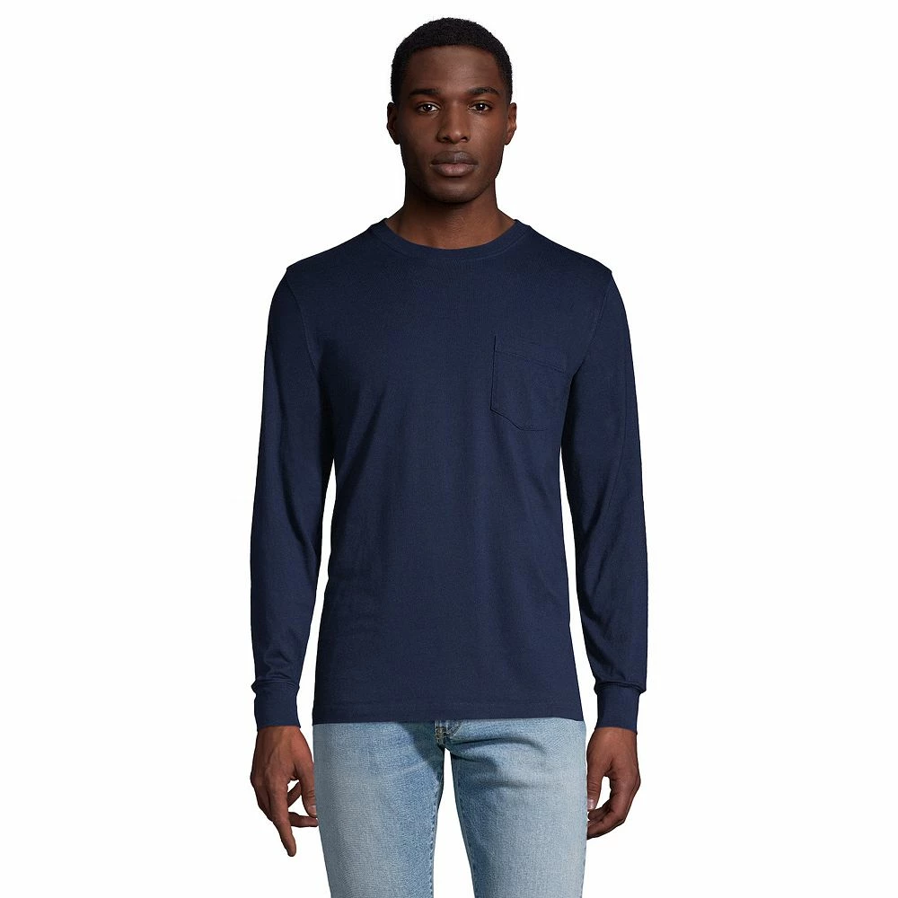 Big & Tall Lands' End Super-T Pocket Tee 5 Big & Tall Lands' End Super-T Pocket Tee - Image 3
