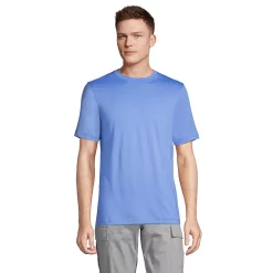 Big & Tall Lands' End Supima Tee -Cheap Mens Casual Outdoor Clothing Store 5247865 Chicory Blue