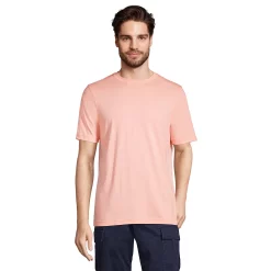Big & Tall Lands' End Supima Tee -Cheap Mens Casual Outdoor Clothing Store 5247865 Crisp Peach