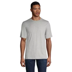 Big & Tall Lands' End Supima Tee -Cheap Mens Casual Outdoor Clothing Store 5247865 Light Gray Heather