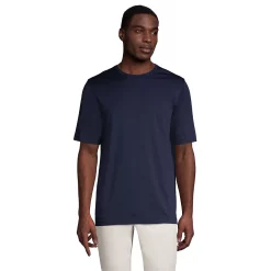 Big & Tall Lands' End Supima Tee -Cheap Mens Casual Outdoor Clothing Store 5247865 Radiant Navy
