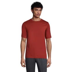 Big & Tall Lands' End Supima Tee -Cheap Mens Casual Outdoor Clothing Store 5247865 Rust Red