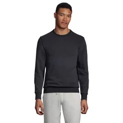 Big & Tall Lands' End Serious Sweats Crewneck Sweatshirt -Cheap Mens Casual Outdoor Clothing Store 5247868 Black