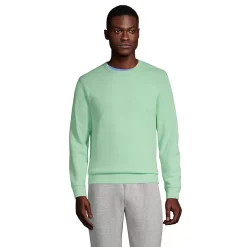 Big & Tall Lands' End Serious Sweats Crewneck Sweatshirt -Cheap Mens Casual Outdoor Clothing Store 5247868 Cool Mint