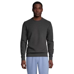 Big & Tall Lands' End Serious Sweats Crewneck Sweatshirt -Cheap Mens Casual Outdoor Clothing Store 5247868 Dk Charcoal Heather