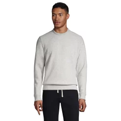 Big & Tall Lands' End Serious Sweats Crewneck Sweatshirt -Cheap Mens Casual Outdoor Clothing Store 5247868 Gray Heather