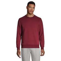 Big & Tall Lands' End Serious Sweats Crewneck Sweatshirt -Cheap Mens Casual Outdoor Clothing Store 5247868 Rich Burgundy