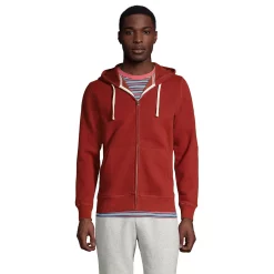 Big & Tall Lands' End Serious Sweats Full-Zip Hoodie -Cheap Mens Casual Outdoor Clothing Store 5247869 Rust Red