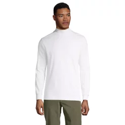 Big & Tall Lands' End Super Soft Supima Mock Turtleneck -Cheap Mens Casual Outdoor Clothing Store 5247871 White